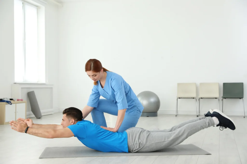 exercise with professional care