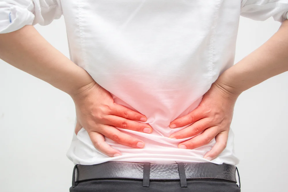 Lower back pain highlighted